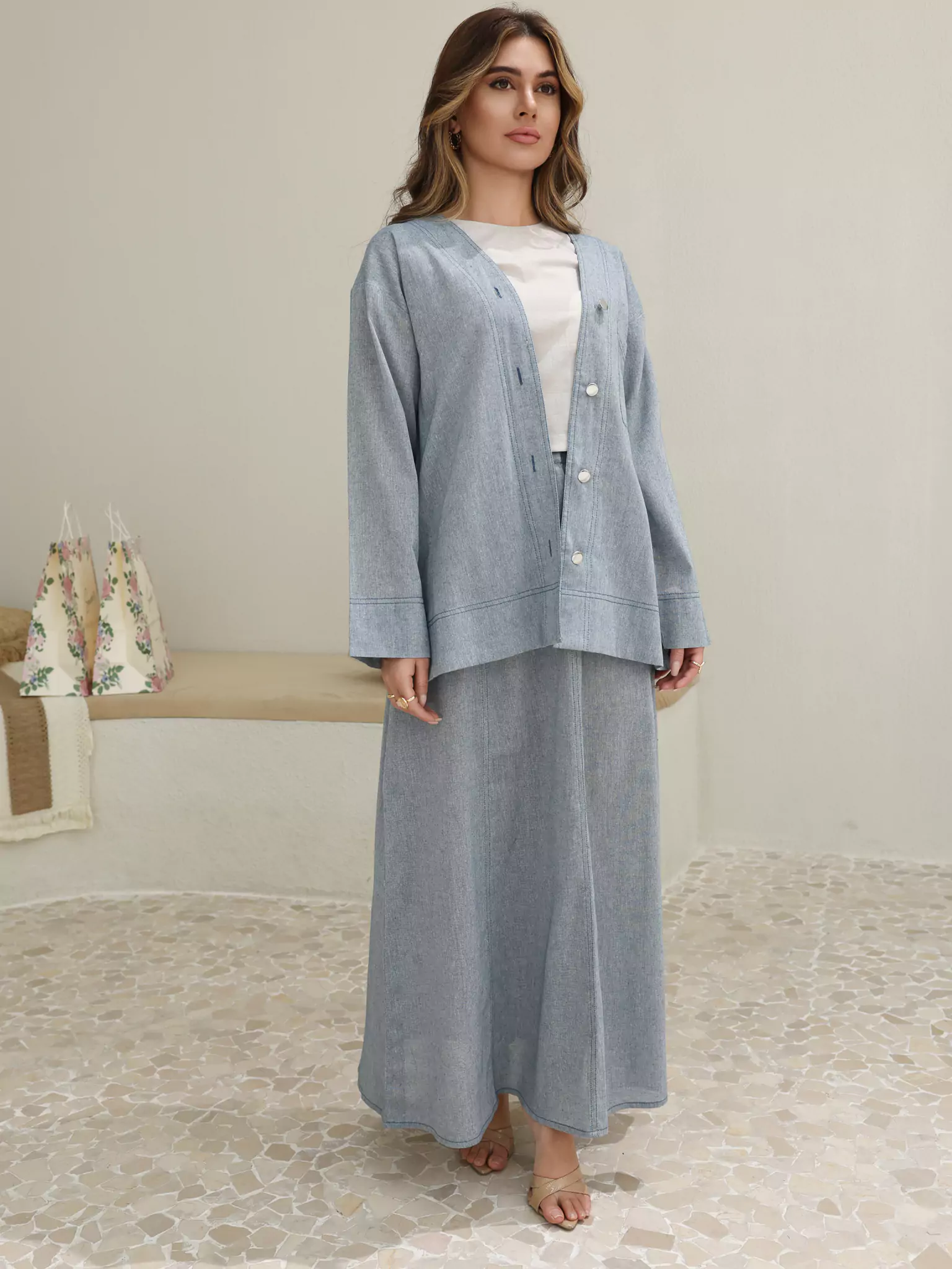 Skye Skirt And Shirt Set - Image 5