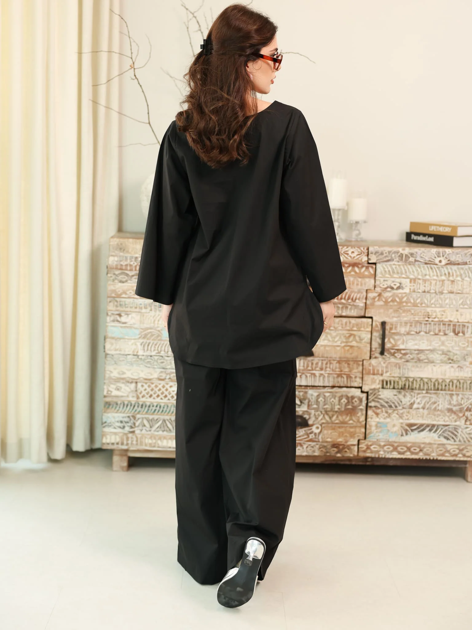 Skyloft Black Embellished Co Ord Set - Image 3