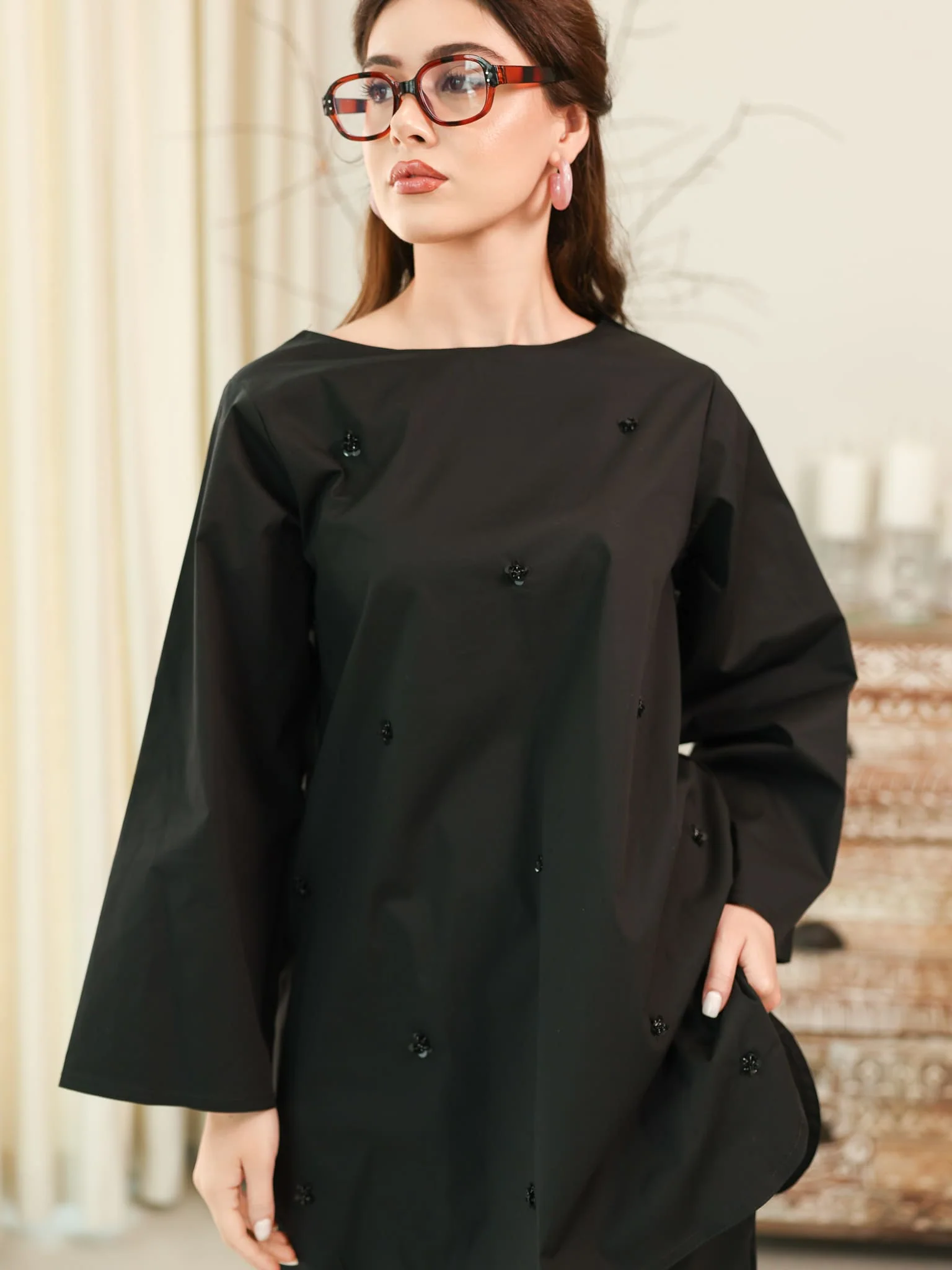 Skyloft Black Embellished Co Ord Set - Image 4