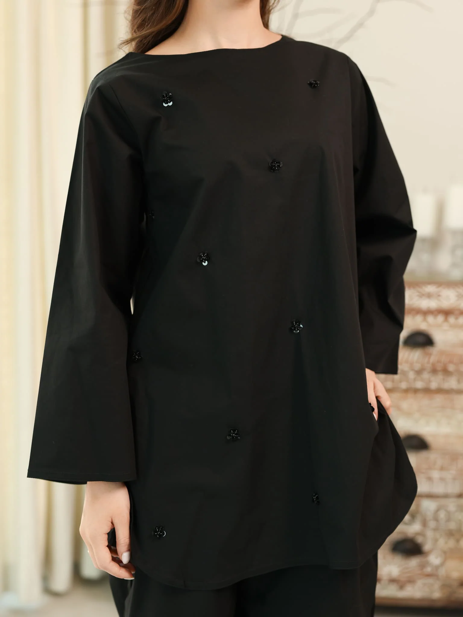 Skyloft Black Embellished Co Ord Set - Image 7