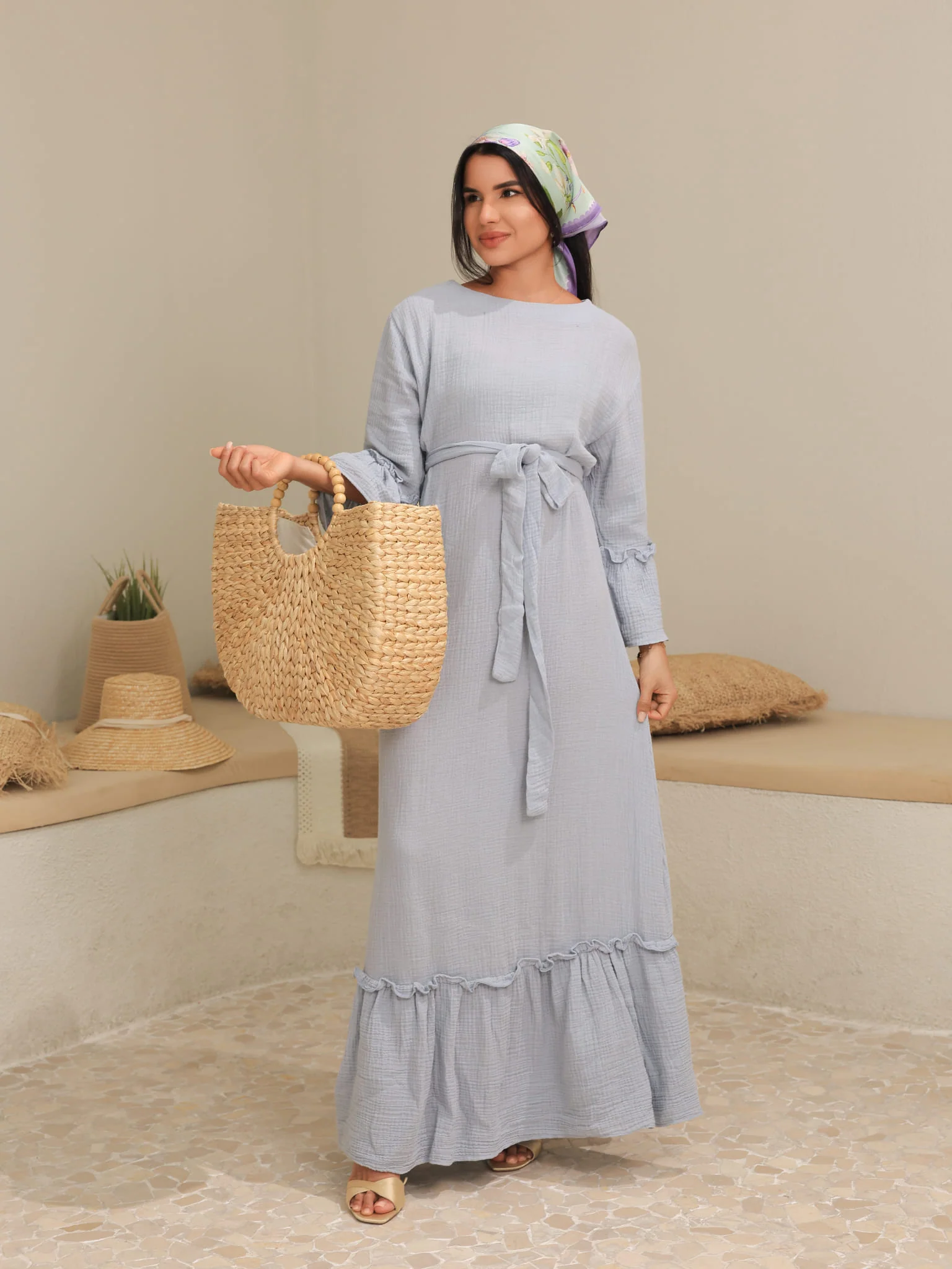 Skyward Muslin Long Dress - Image 6