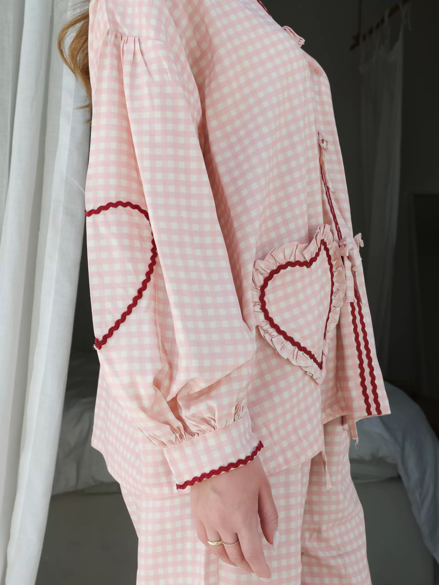 Soffie Pink Heart Lounge Shirt - Image 4