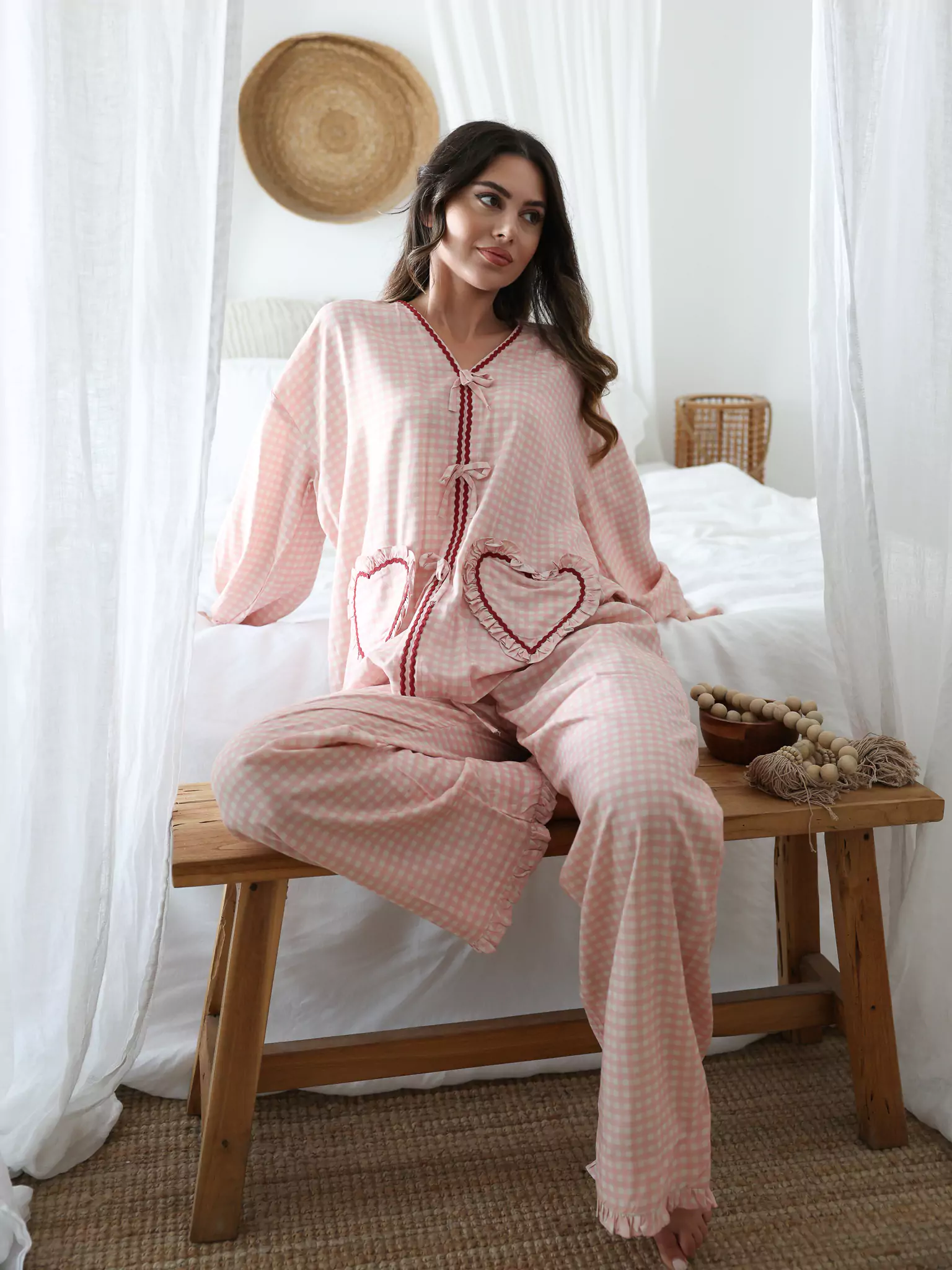Soffie Pink Heart Lounge Shirt - Image 5