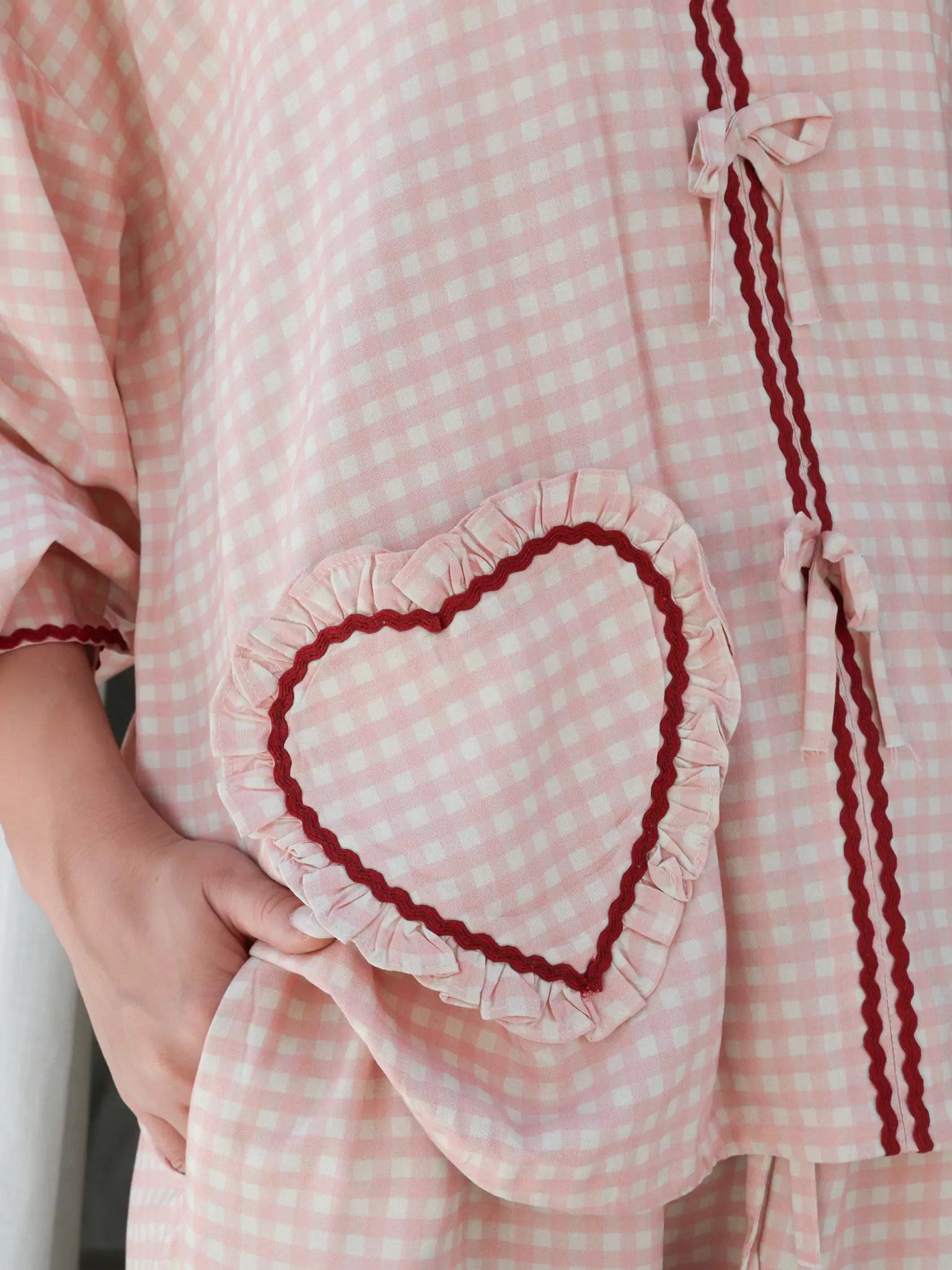 Soffie Pink Heart Lounge Shirt - Image 6