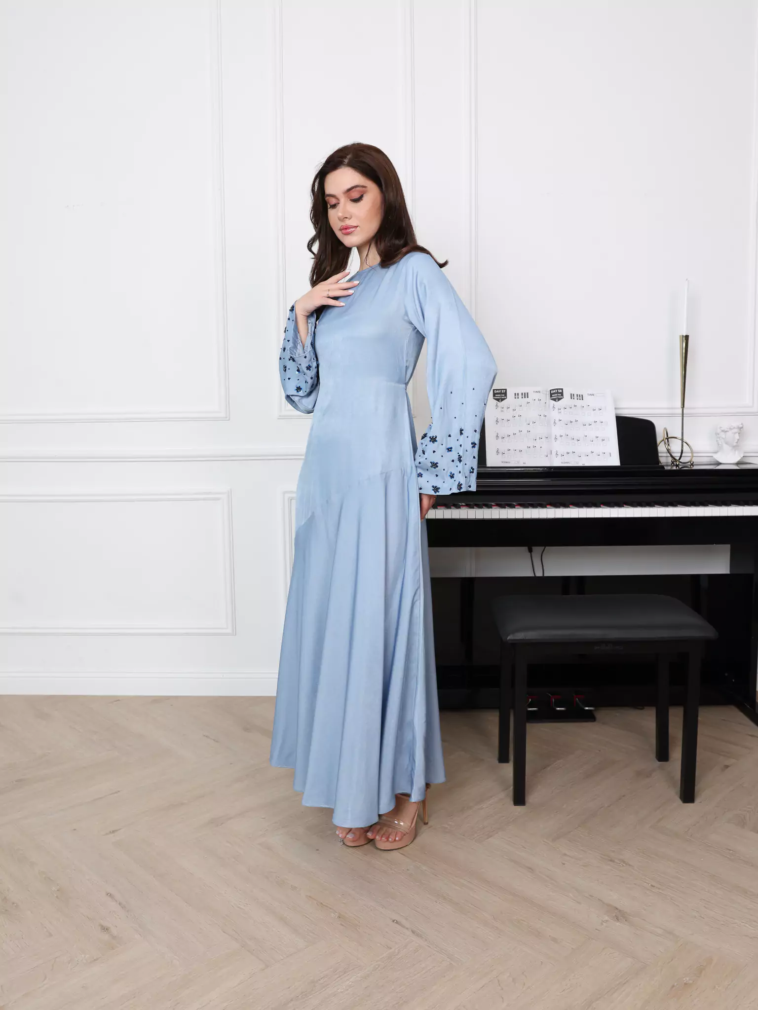 Starlit Embellished Long Dress - Image 11