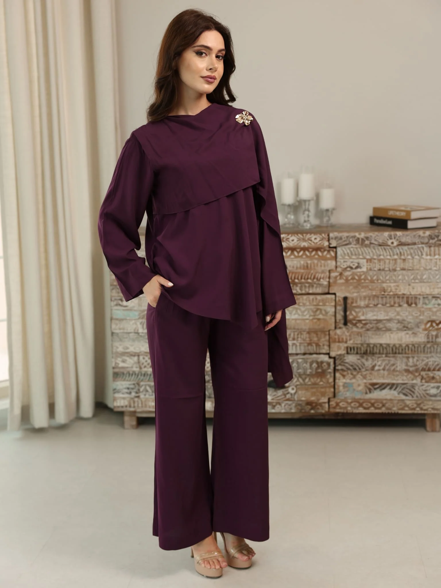 Swayla Plum Buckle Co Ord Set - Image 4
