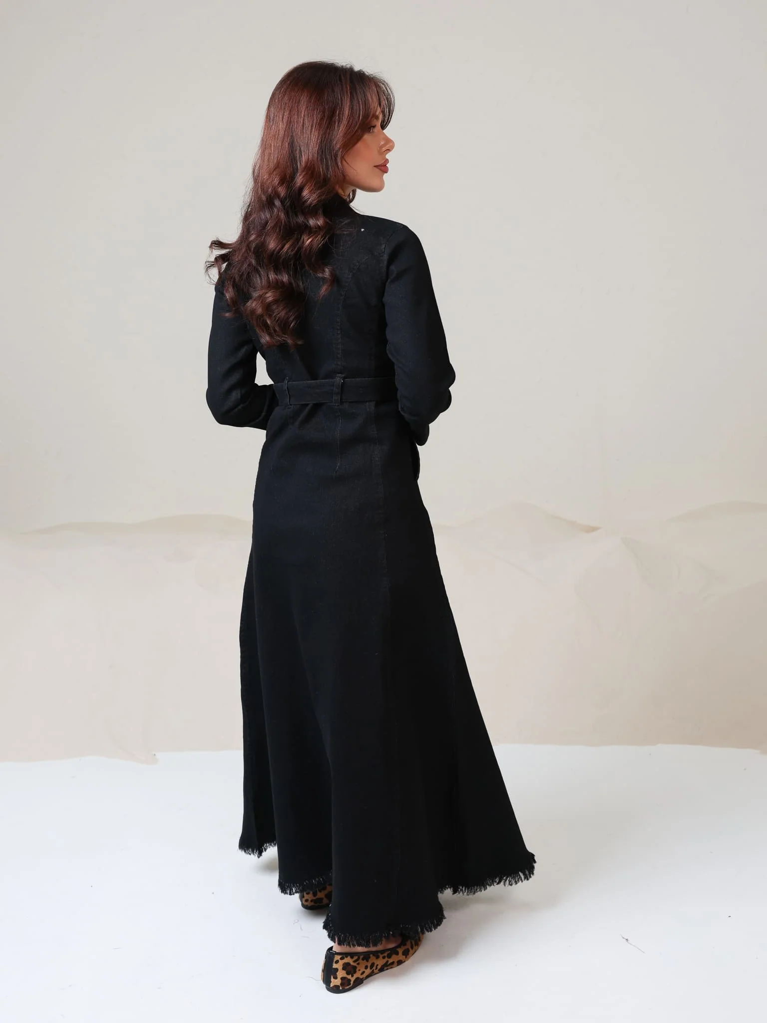 Swifty Denim Black Dress - Image 3