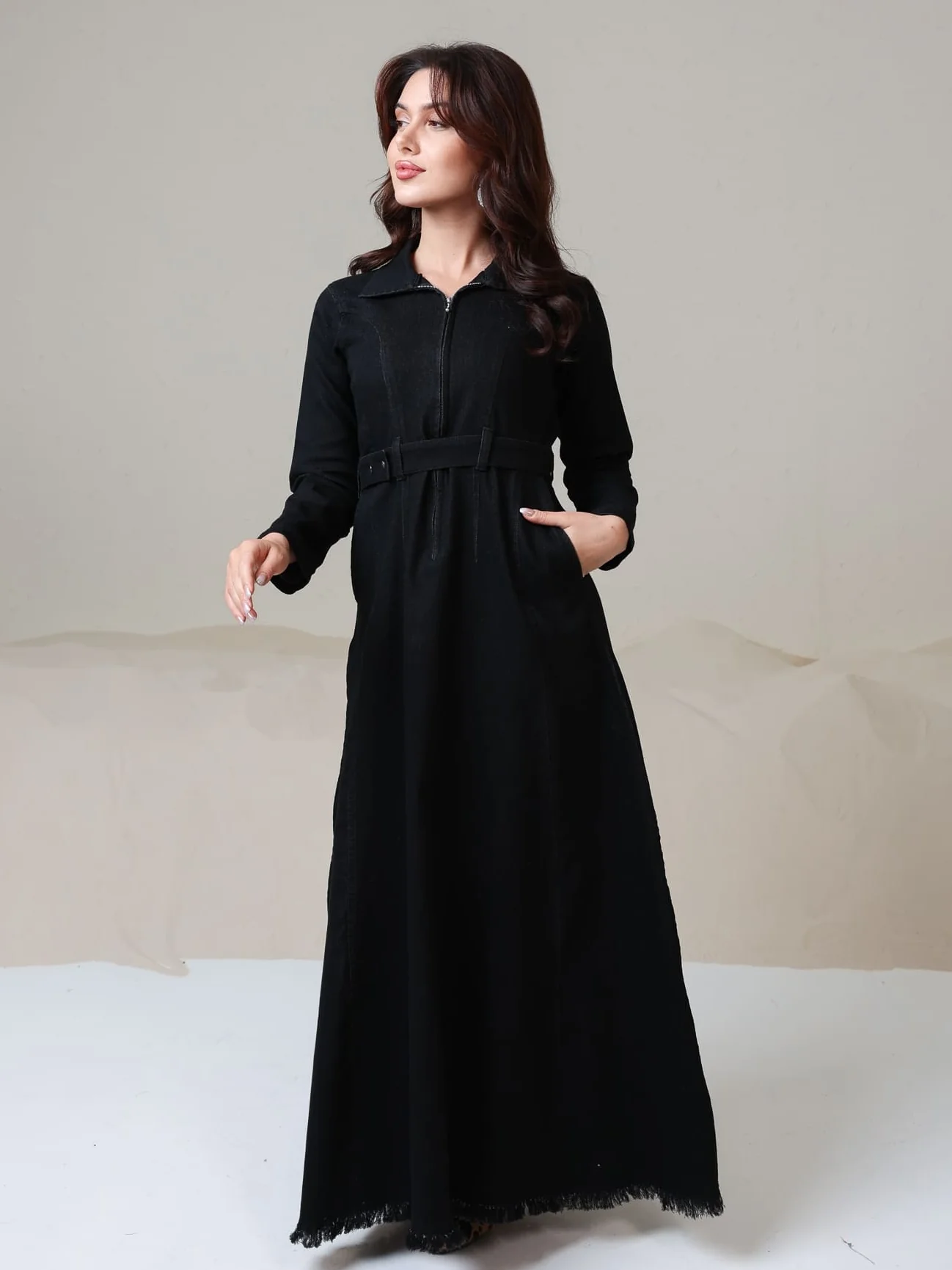 Swifty Denim Black Dress - Image 5