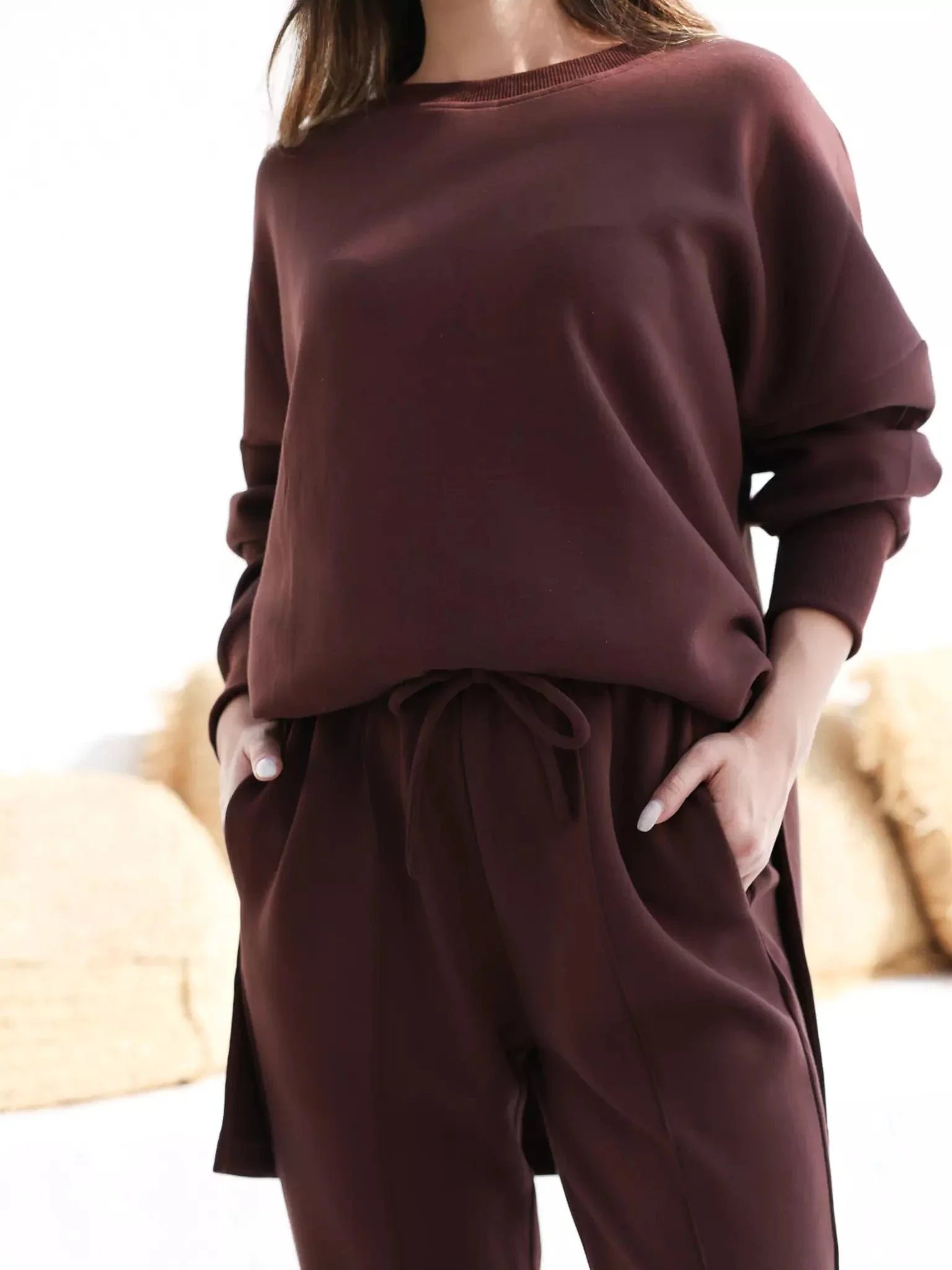Tasia Move Brown Sweat Pants - Image 6