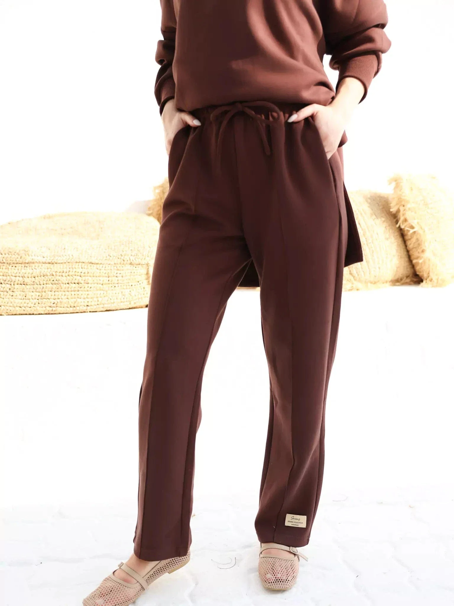 Tasia Move Brown Sweat Pants - Image 8