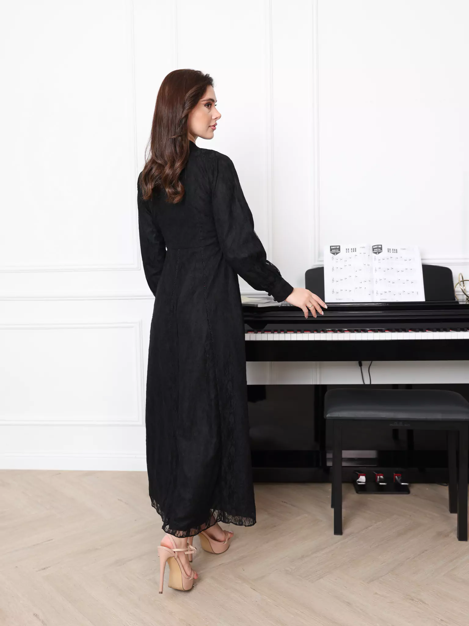 Vyna Black Lace Dress - Image 4