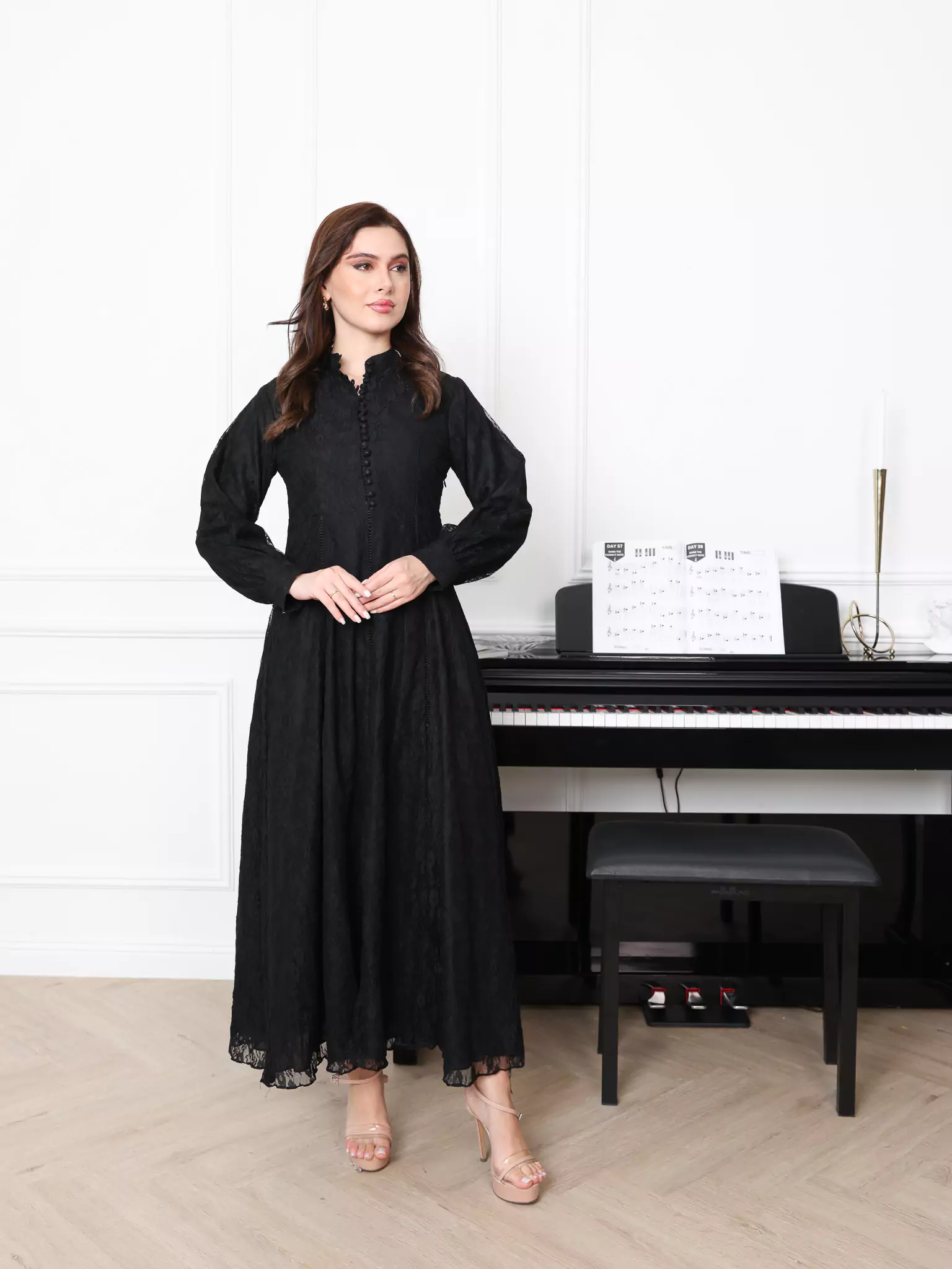 Vyna Black Lace Dress - Image 6