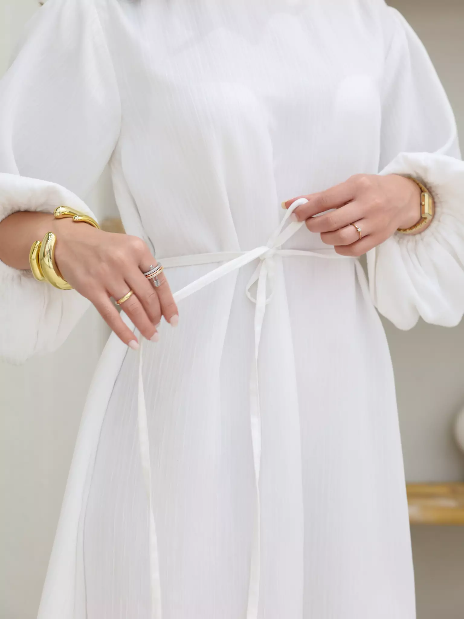 Whimsy White Chiffon Dress - Image 2