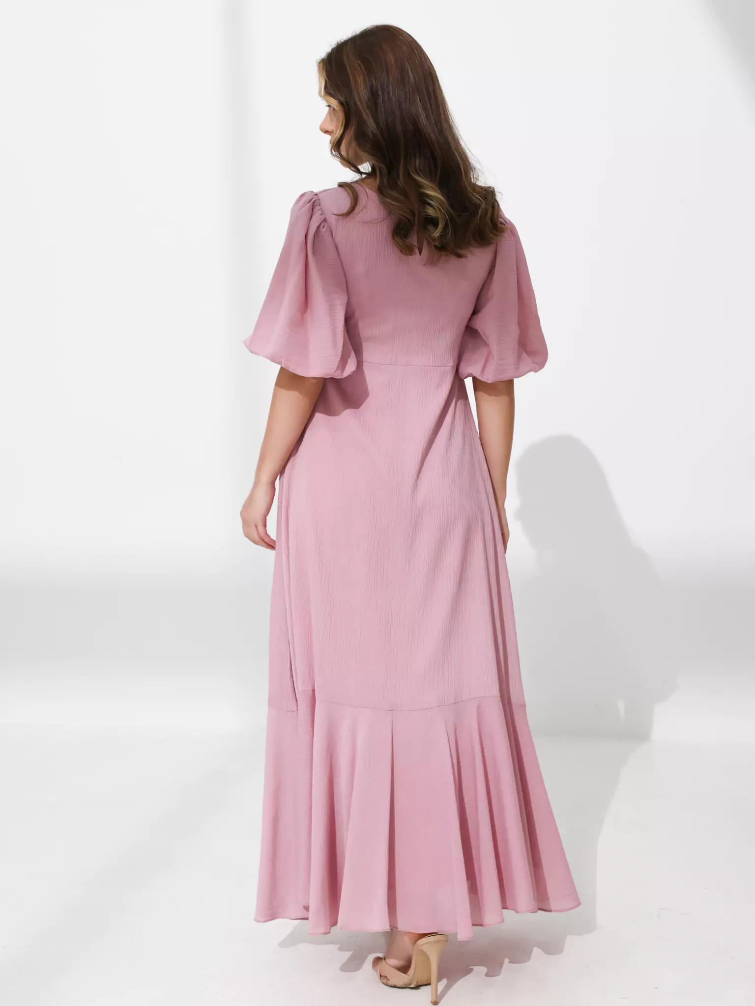 Whispering Petals Lilac Long Dress - Image 3