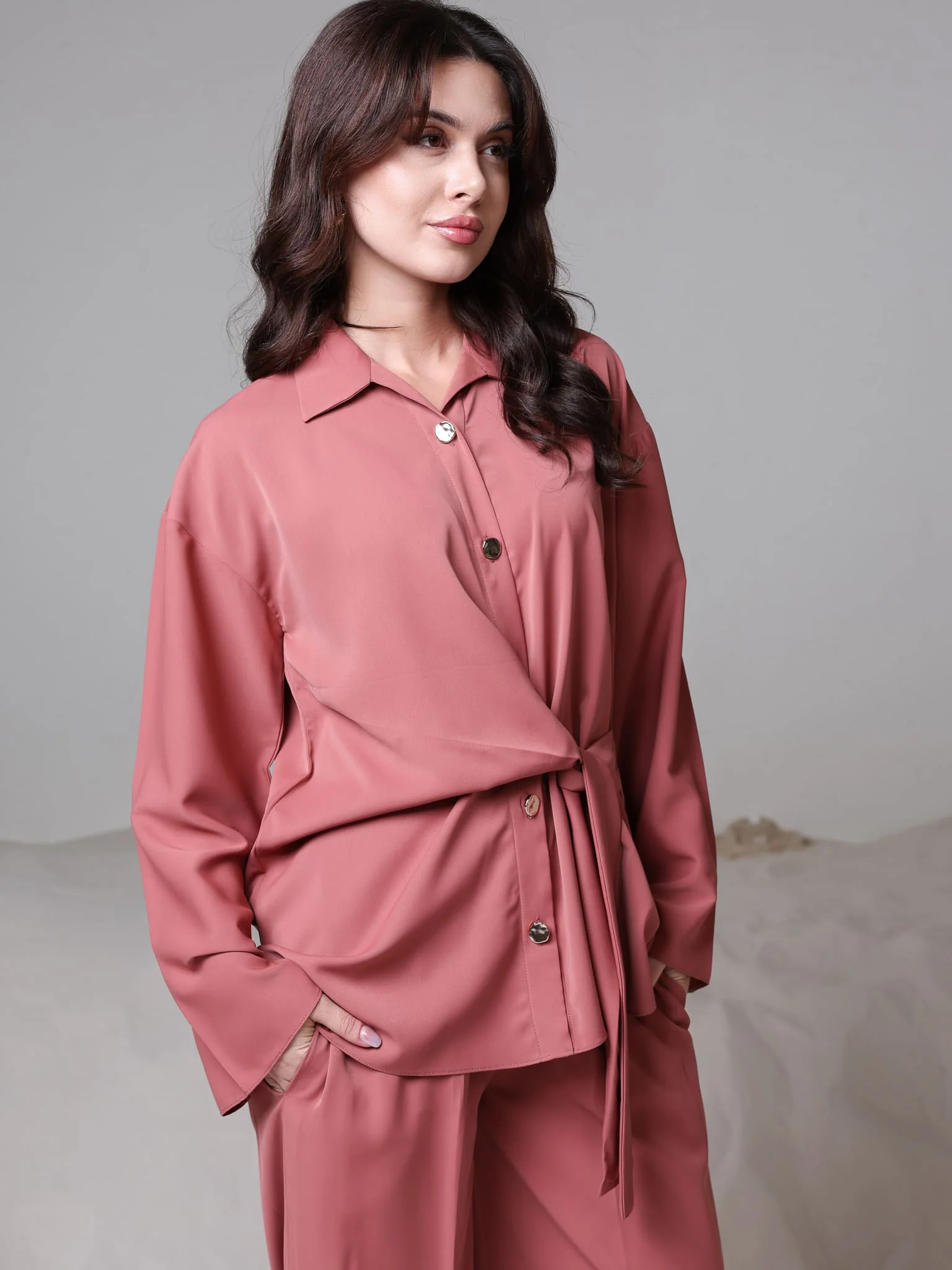 Yuna Knot Peach Co Ord Set - Image 10