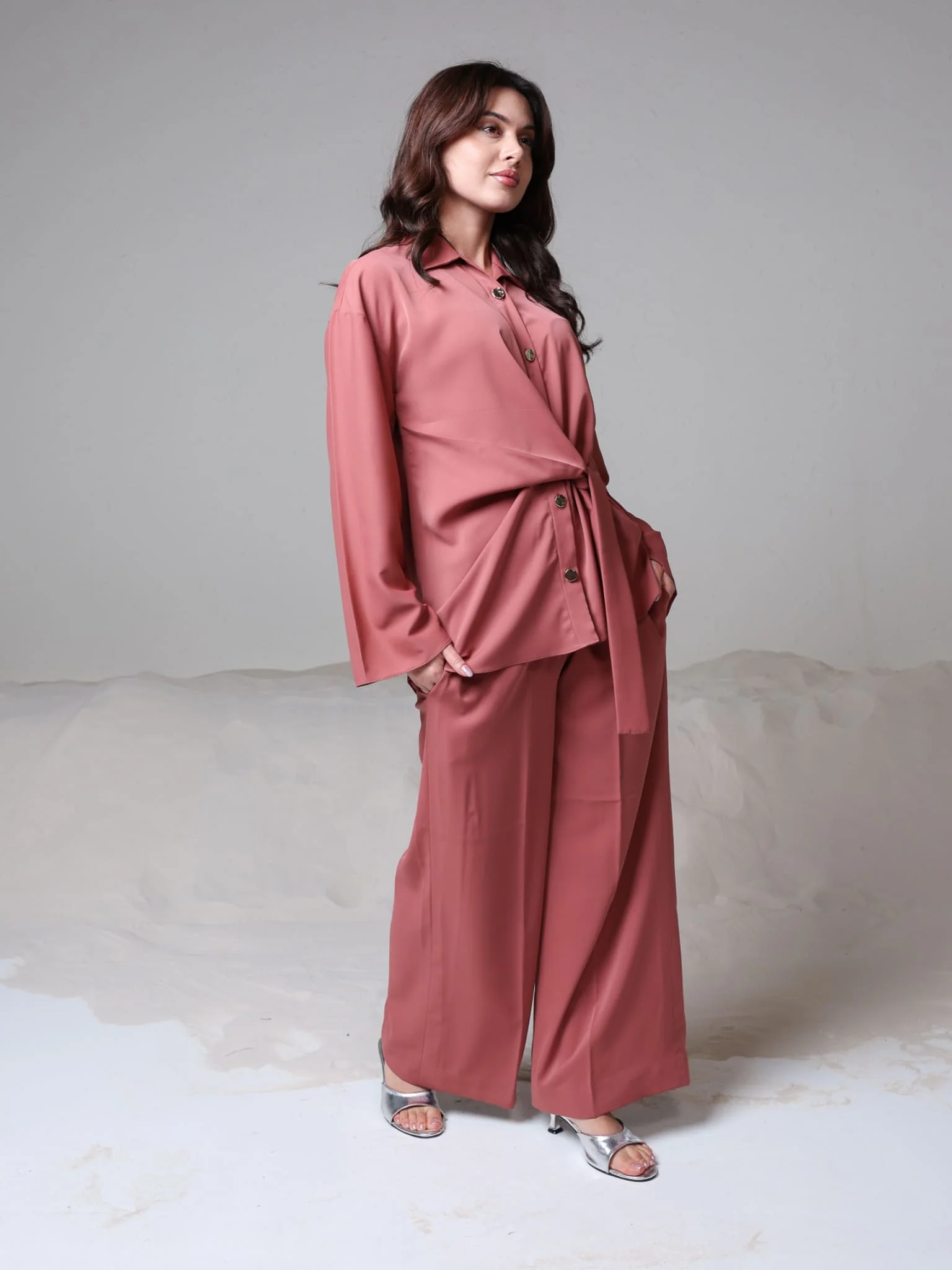 Yuna Knot Peach Co Ord Set - Image 11