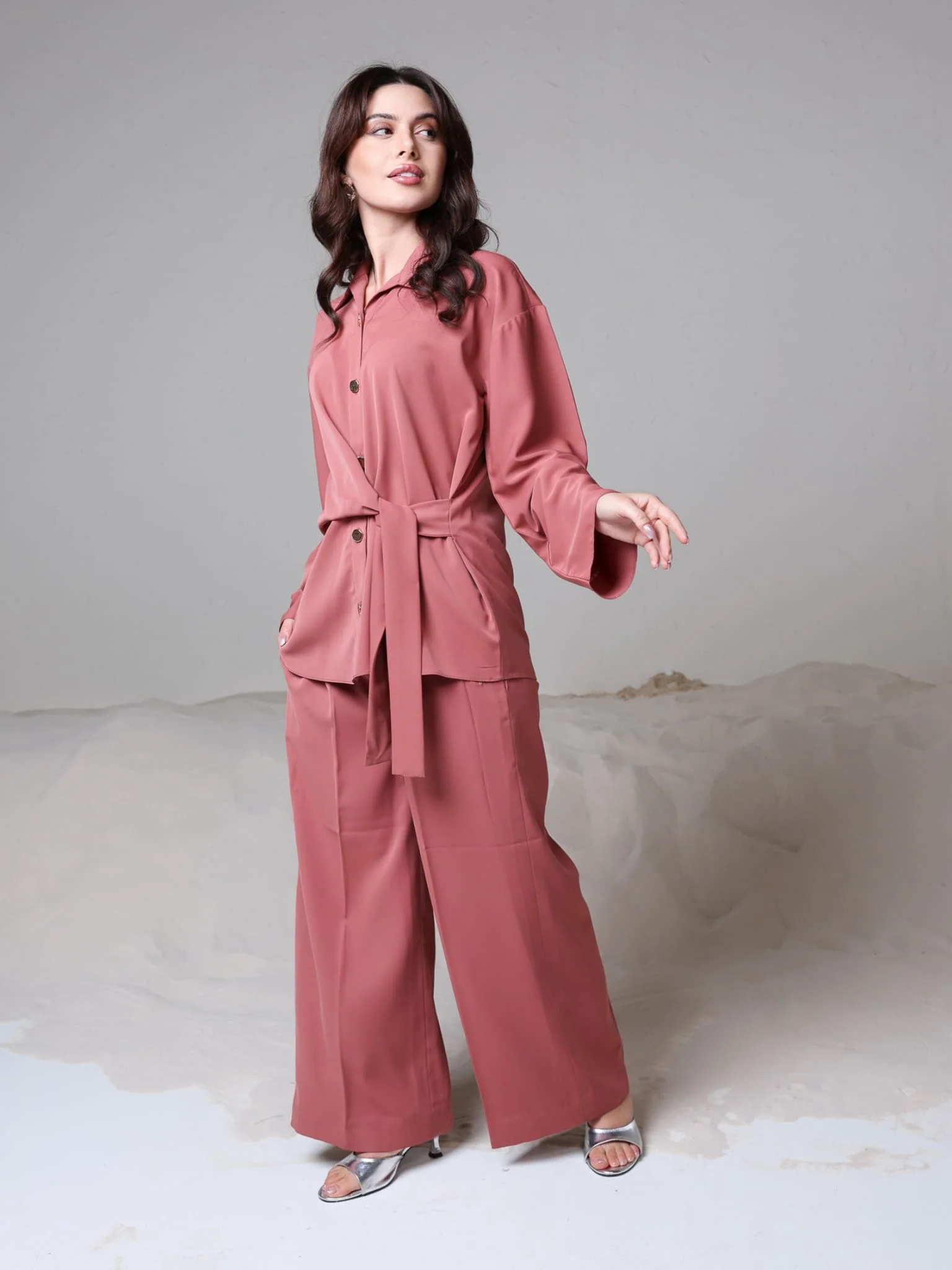 Yuna Knot Peach Co Ord Set - Image 8