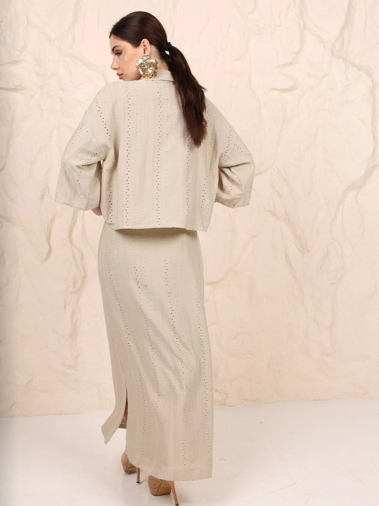 Zariah Crochet Sage Shirt - Image 4