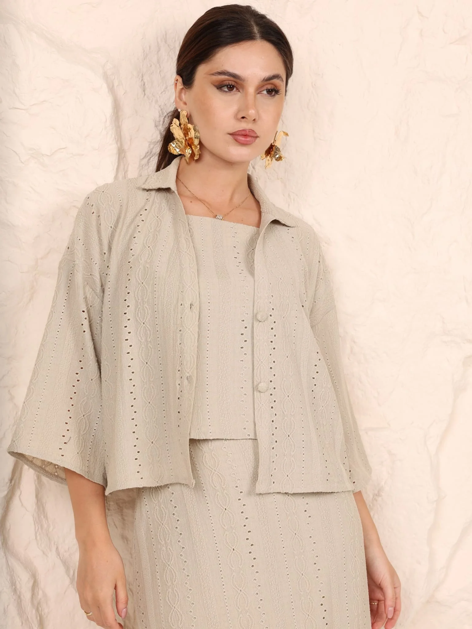 Zariah Crochet Sage Shirt - Image 7