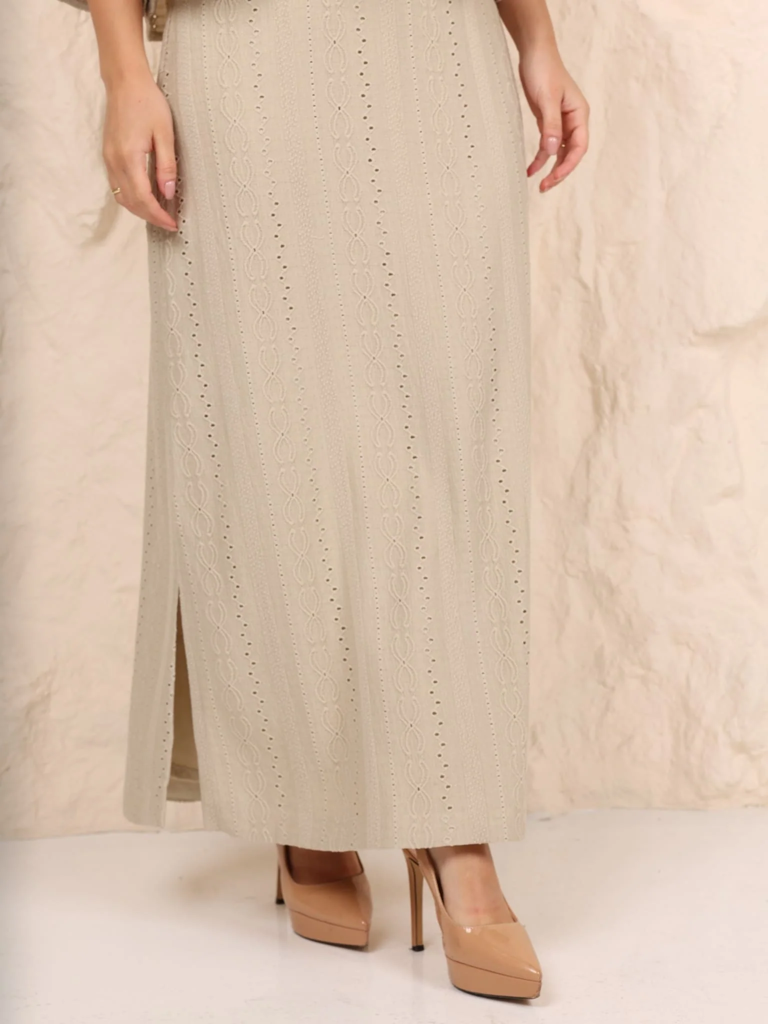 Zariah Crochet Sage Skirt - Image 3