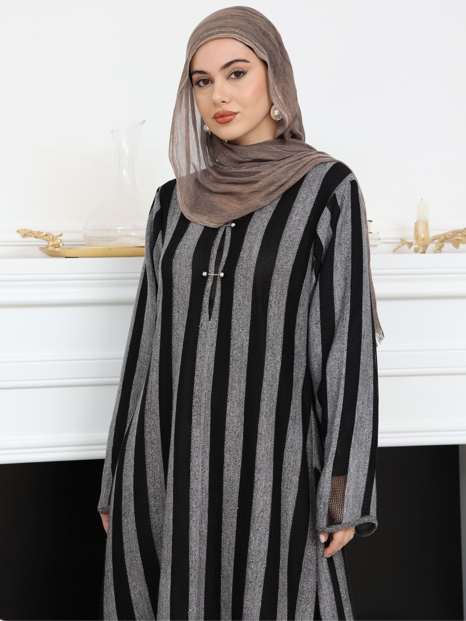 Zavora Crochet Stripe Long Dress - Image 2