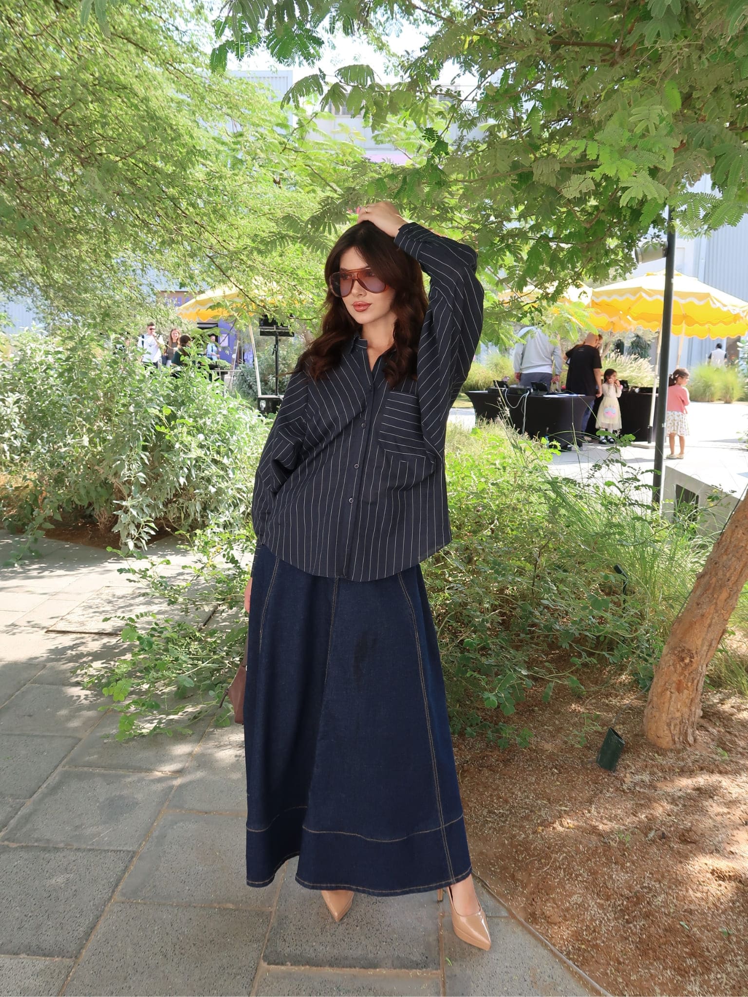 Zia Stripe Oversized Buttondown Shirt - Image 7