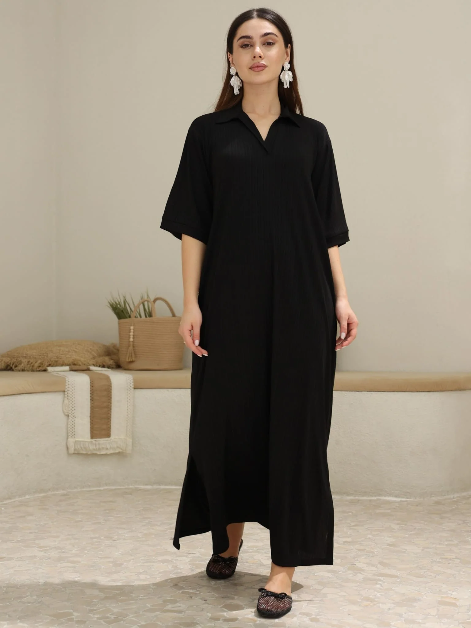 Zienna Black Shirt Dress