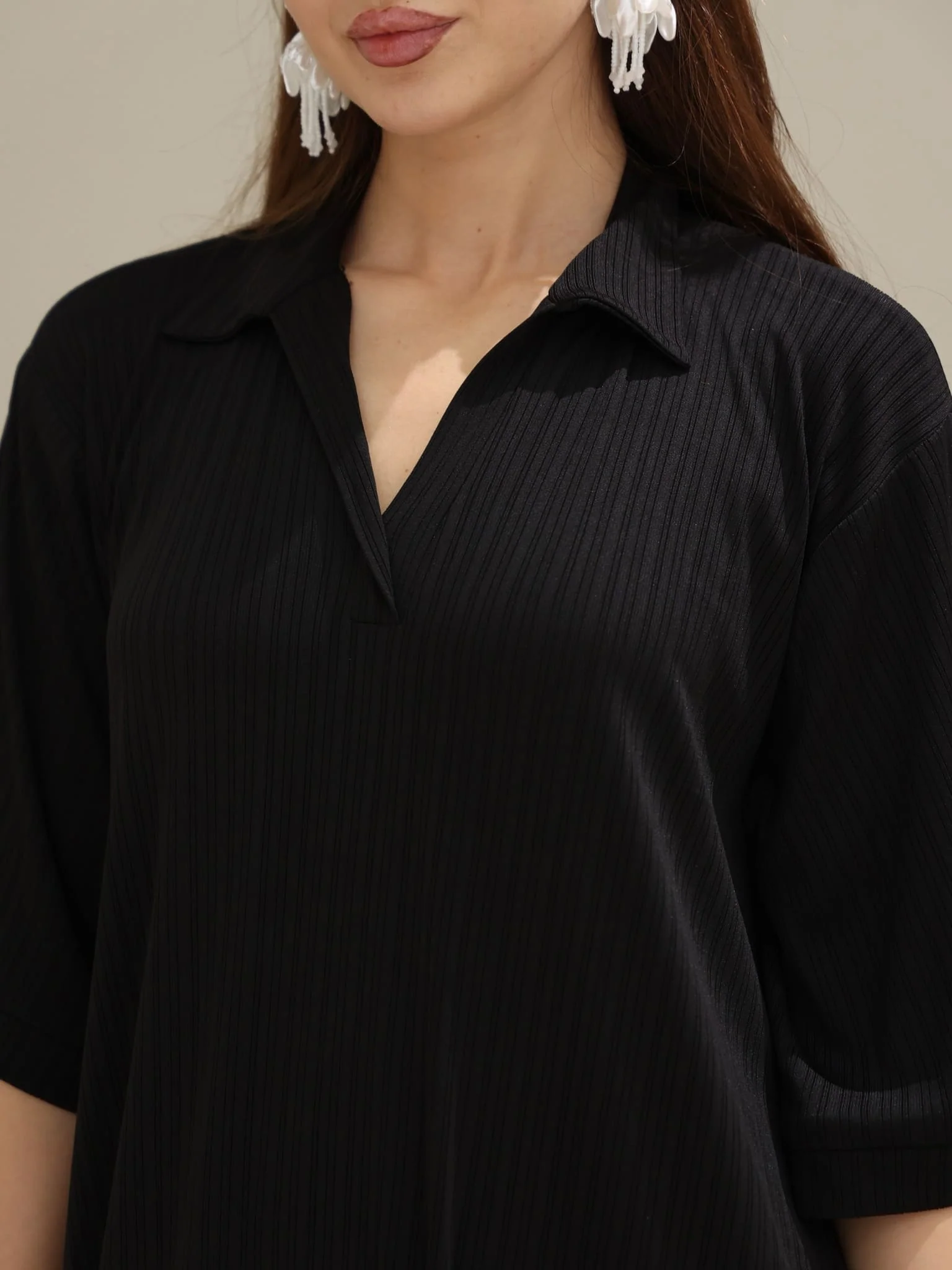Zienna Black Shirt Dress - Image 2