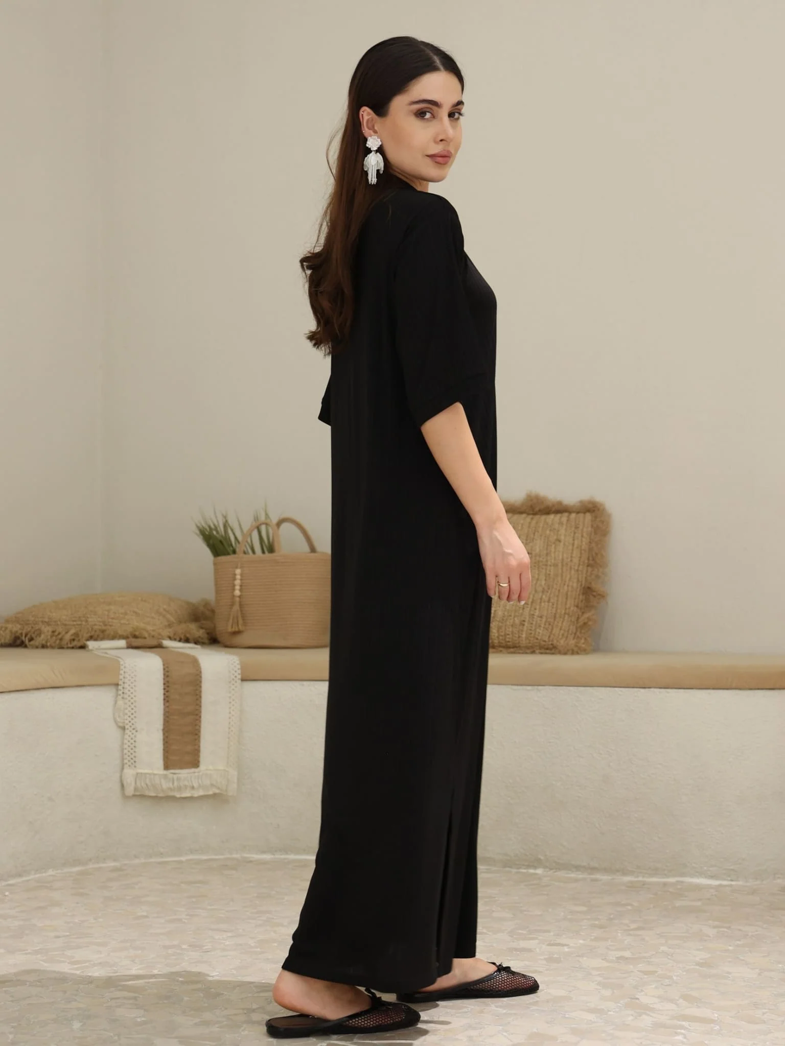 Zienna Black Shirt Dress - Image 3