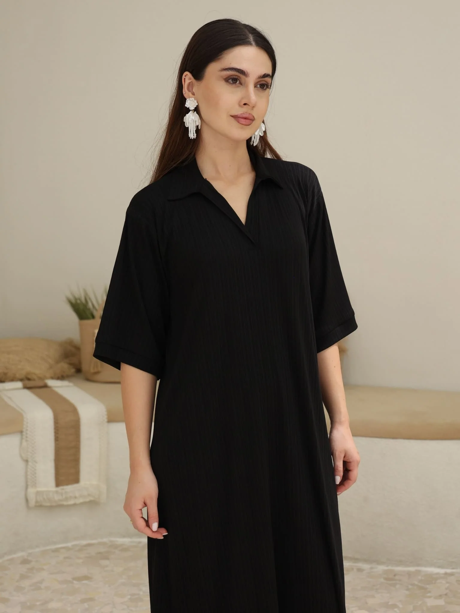 Zienna Black Shirt Dress - Image 4