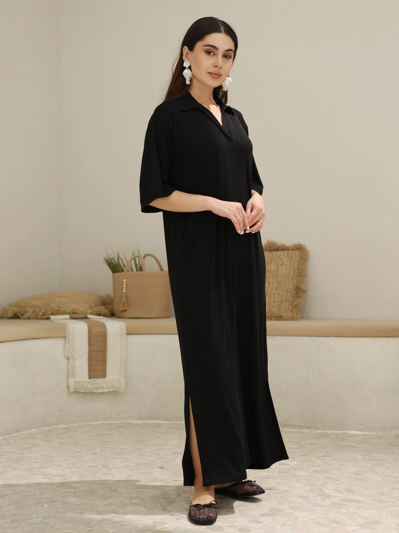 Zienna Black Shirt Dress - Image 6