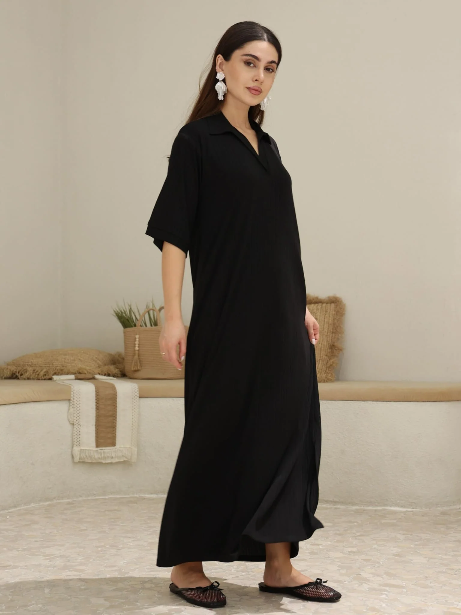 Zienna Black Shirt Dress - Image 7