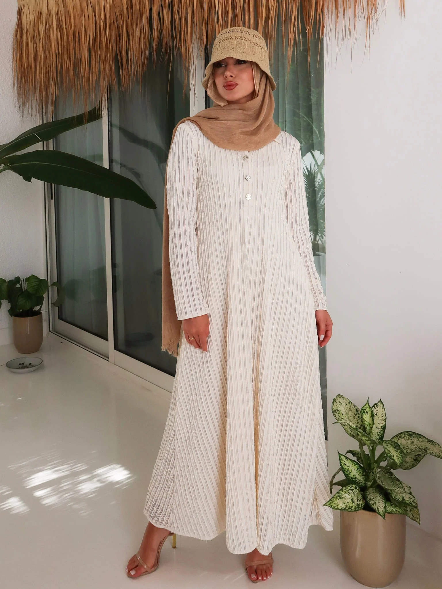 Ziva Crochet Long Dress